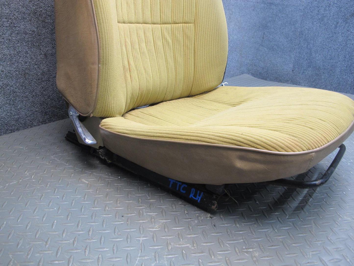 75-82 Triumph TR7 Front Right Beige Cloth Seat OEM