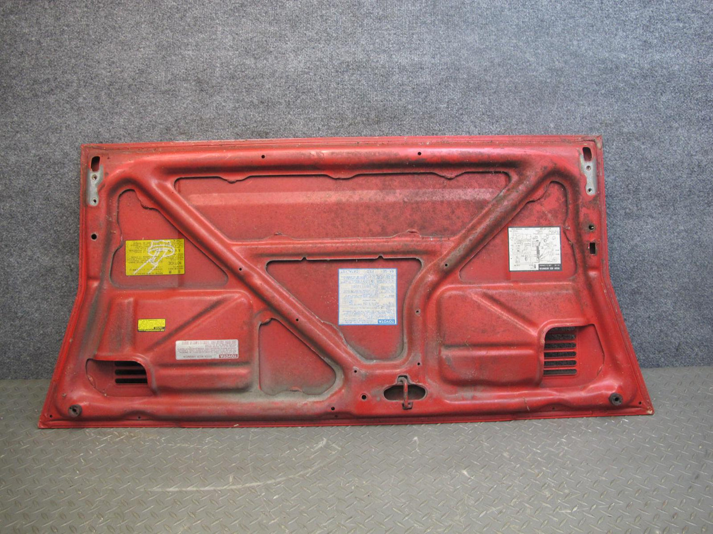 85-89 Toyota MR2 AW15 Rear Engine Hood Lid Cover Panel RED OEM