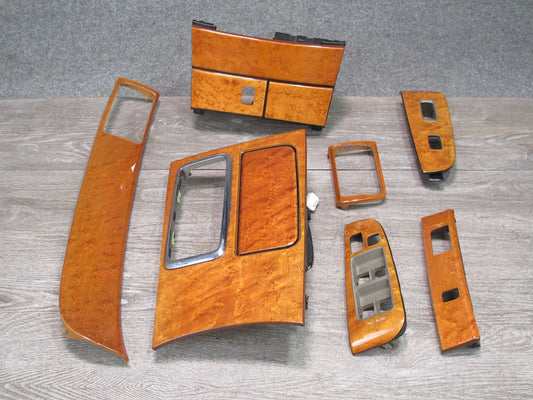01-03 Lexus UCF30L LS430 Set of 7 Dash Door Center Console Wood Trim Cover OEM