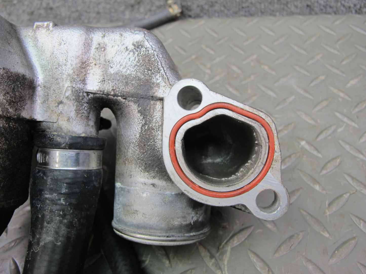 1987-1991 Porsche 928 S4 5.0L V8 Engine Coolant Thermostat Housing Assembly