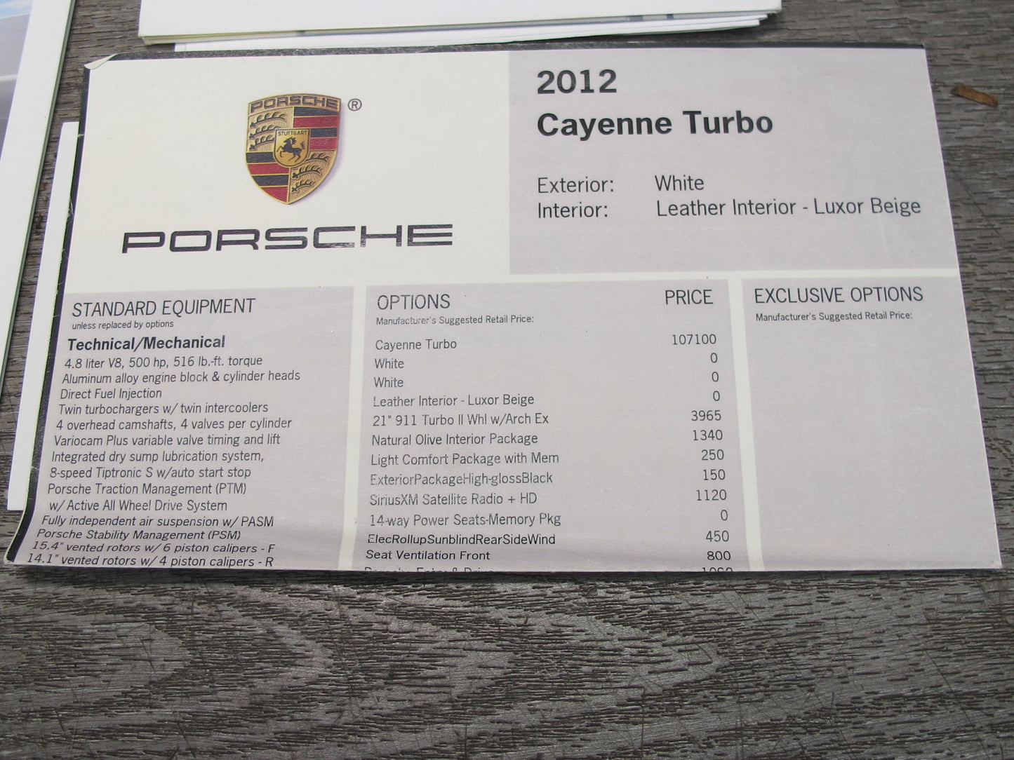 2012 Porsche Cayenne 958 User Owner Operator Manual Book Set w Case