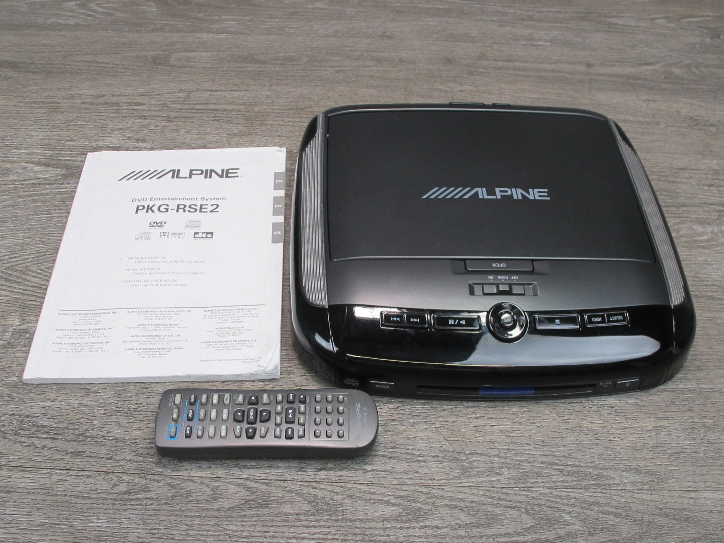 Alpine Overhead DVD Player PKG-RSE2