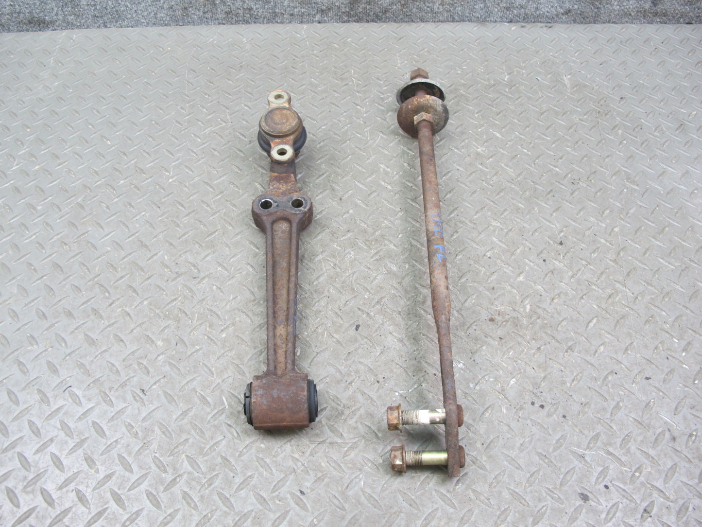 85-89 Toyota MR2 Front Left Suspension Lower Control Arm & Strut Rod Set OEM
