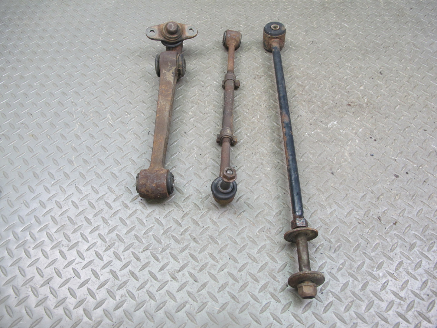 85-86 Toyota MR2 Rear Left Suspension Lower Control Arm Tie Strut Rod Set OEM