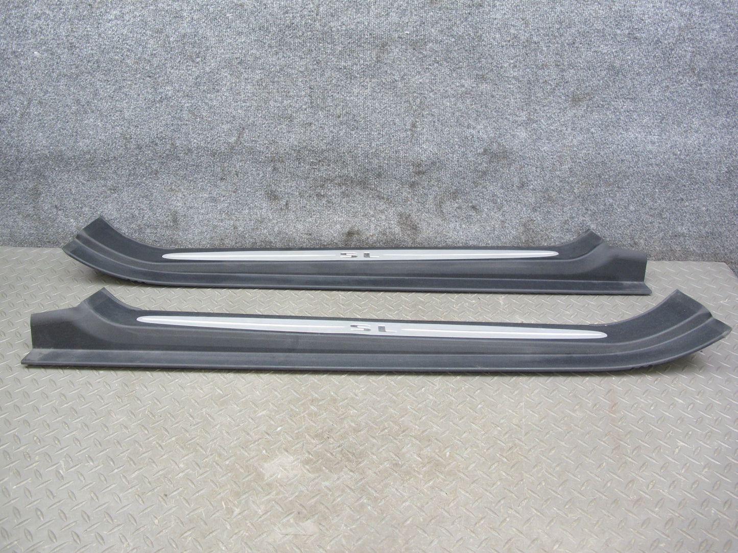 03-12 Mercedes R230 Set of 2 Left & Right Door Step Sill Plate Trim Panel OEM