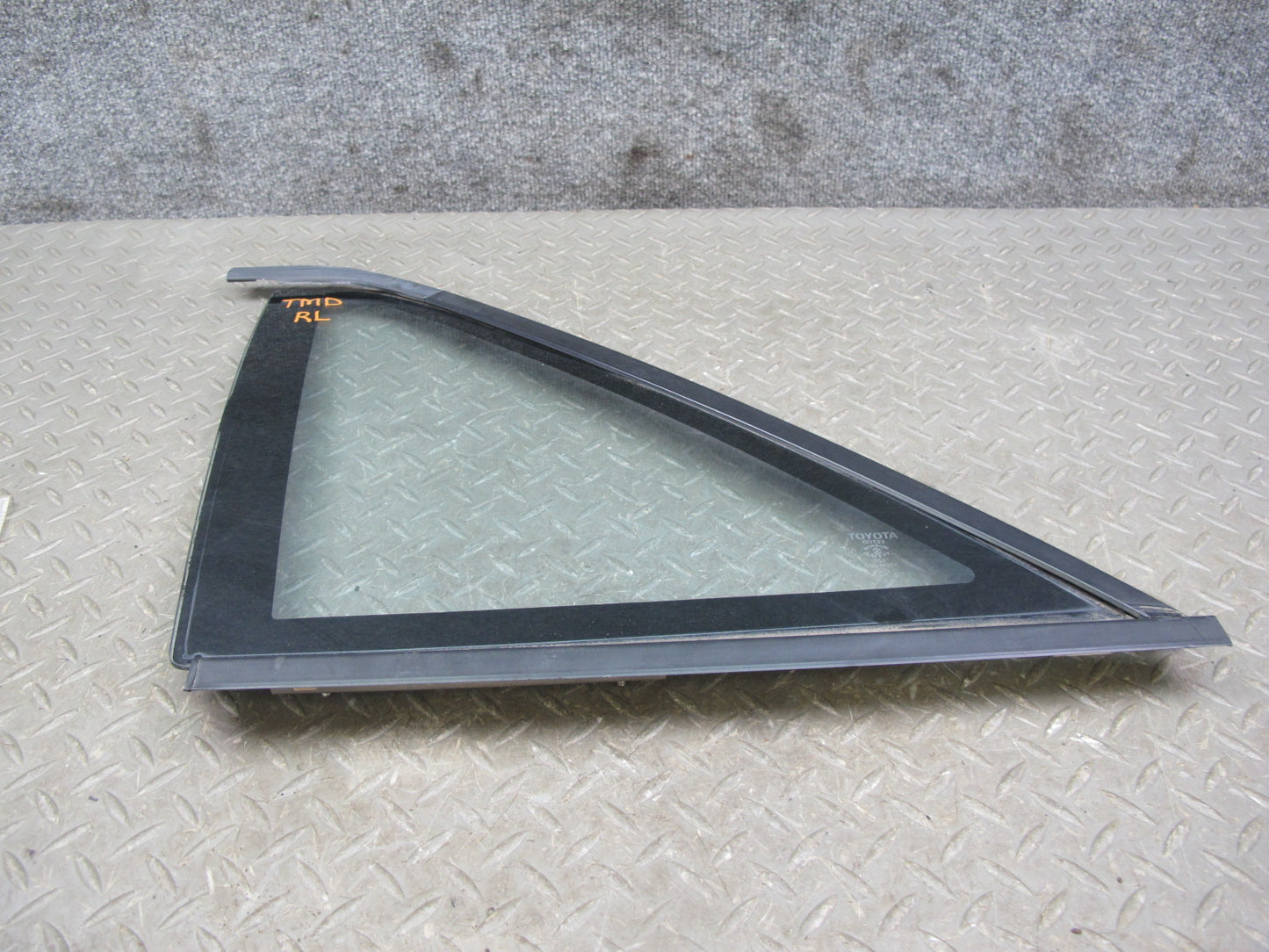 85-89 Toyota MR2 AW15 Rear Left Quarter Window Glass w Molding OEM