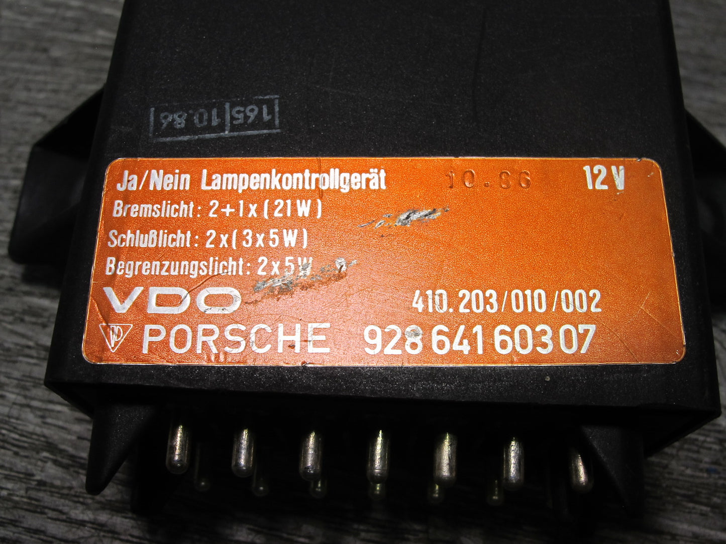 1987-1995 Porsche 928 S Bulb Lamp Light Control Unit Module VDO 92864160305