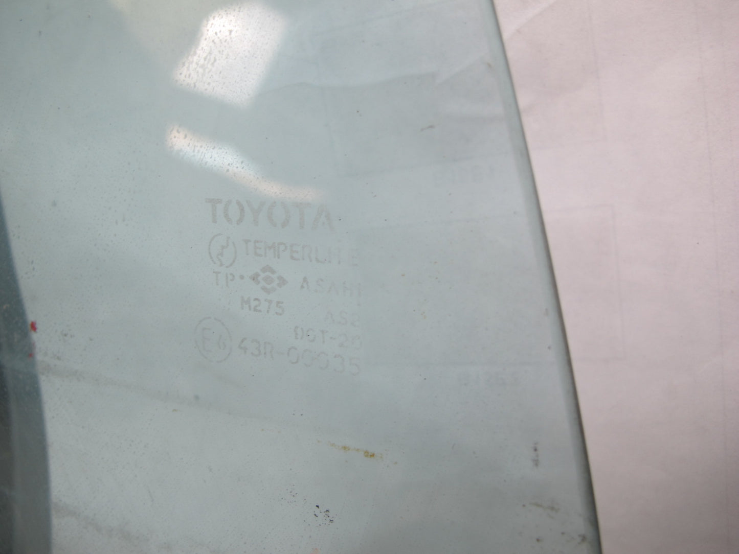 86-92 Toyota Supra MA70L Right Passenger Door Glass Window OEM