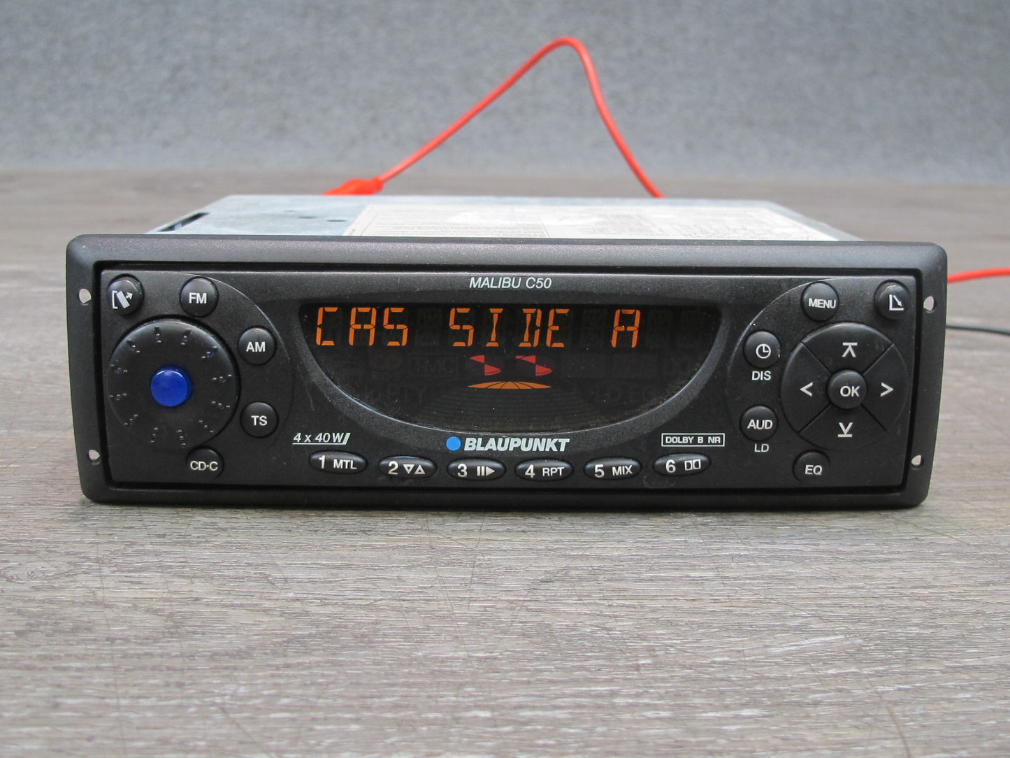Blaupunkt Malibu C50 Am/fm Radio Cassette Player w Faceplate Case & Wiring