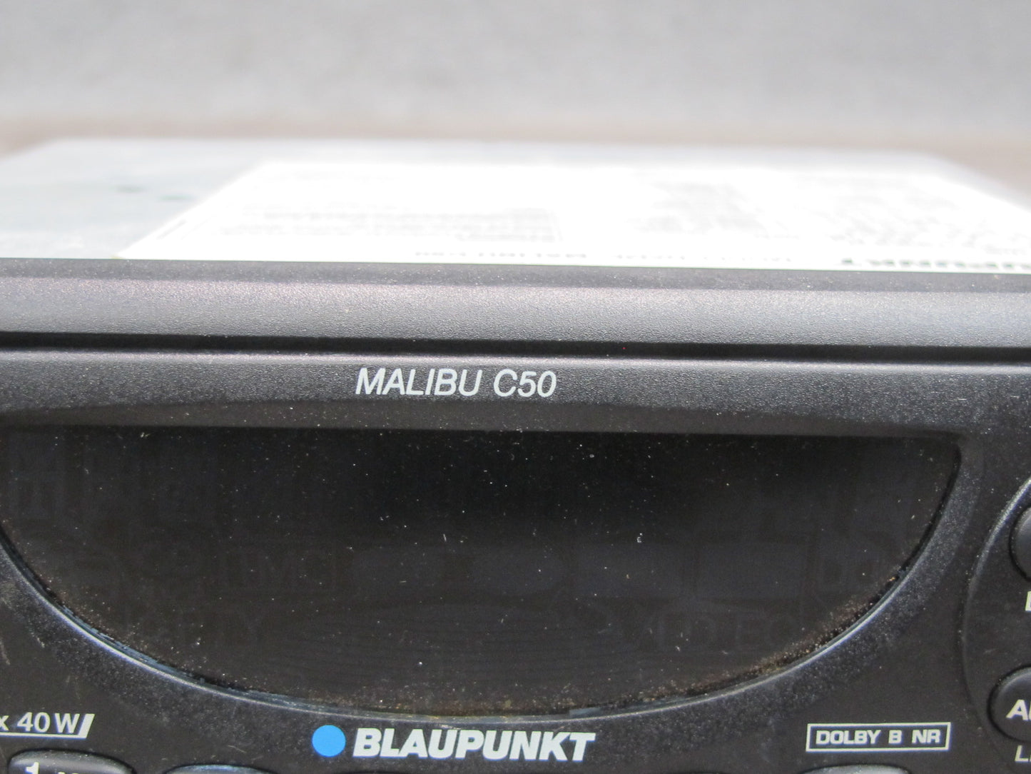 Blaupunkt Malibu C50 Am/fm Radio Cassette Player w Faceplate Case & Wiring