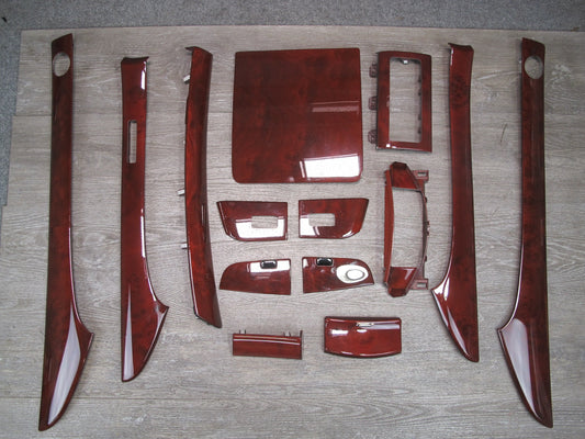 2008 Lexus UVF46L LS600h 14pcs Door Dash Roof Center Console Wood Trim Set OEM