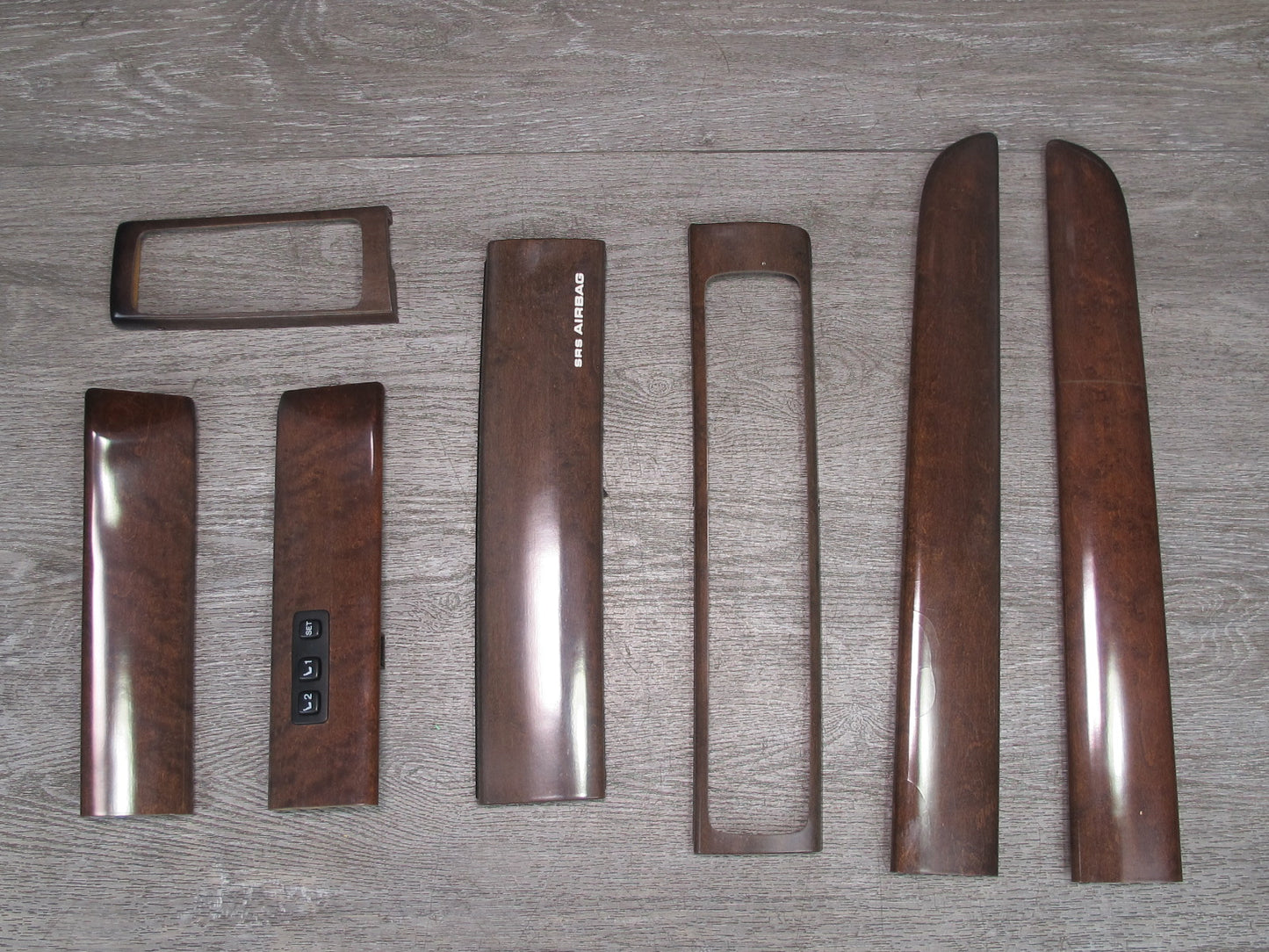 95-96 Lexus JZZ31L SC400 SC300 Set of 7 Interior Dash Door Wood Trim Cover OEM