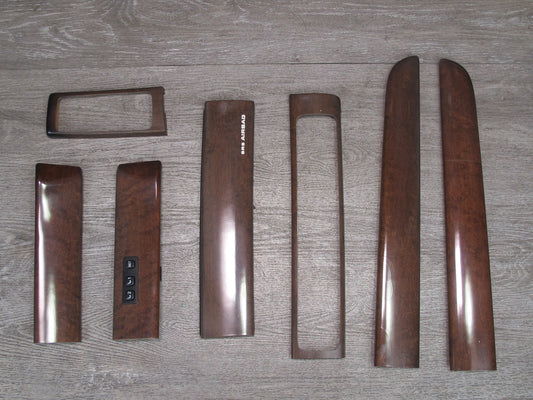 95-96 Lexus JZZ31L SC400 SC300 Set of 7 Interior Dash Door Wood Trim Cover OEM