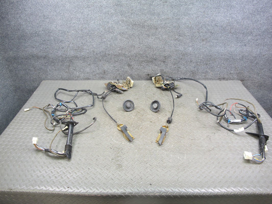 1983-1986 Porsche 928 S Left Right Side Door Lock Latch Handle Wire Harness Set