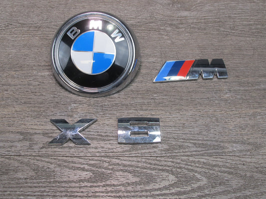 08-14 BMW E71 X6 X6M Rear Trunk Lid Emblem Logo Badge Symbol Set OEM