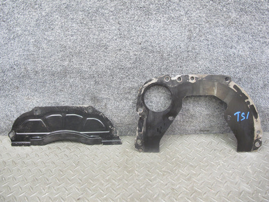 87-88 Toyota Supra MA71 Turbo M/T Transmission Upper & Lower Dust Plate Set OEM