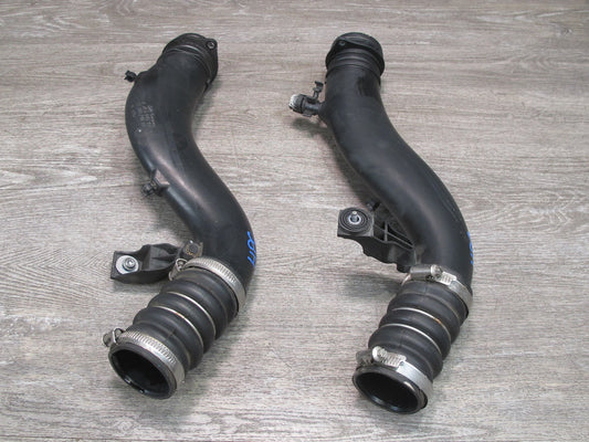 2011-2018 Porsche Cayenne 958 Turbo Intercooler Air Intake Hose Pipe Set of 2