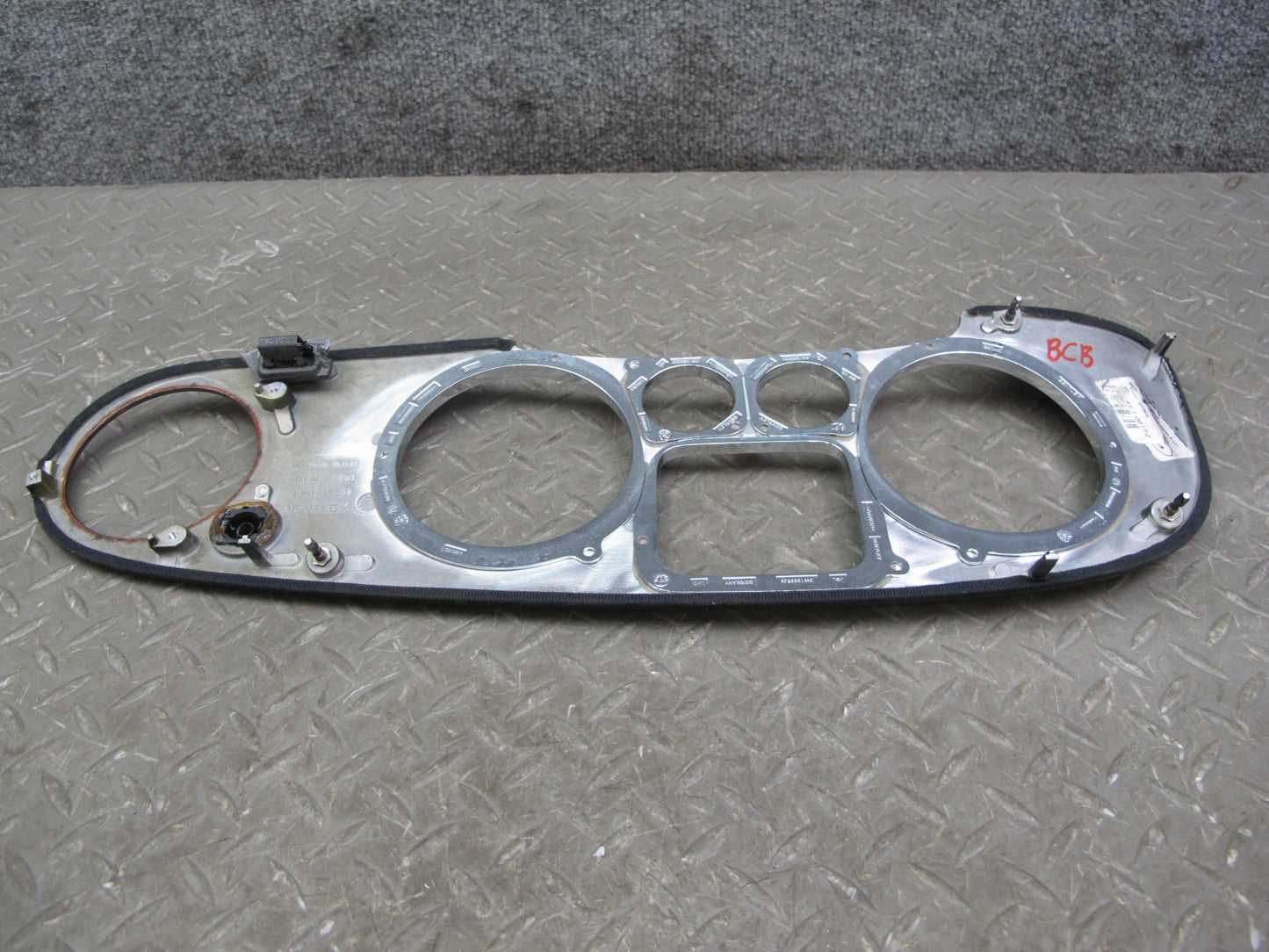 06-12 Bentley Continental Flying Spur Dash Speedometer Wood Trim Bezel Panel