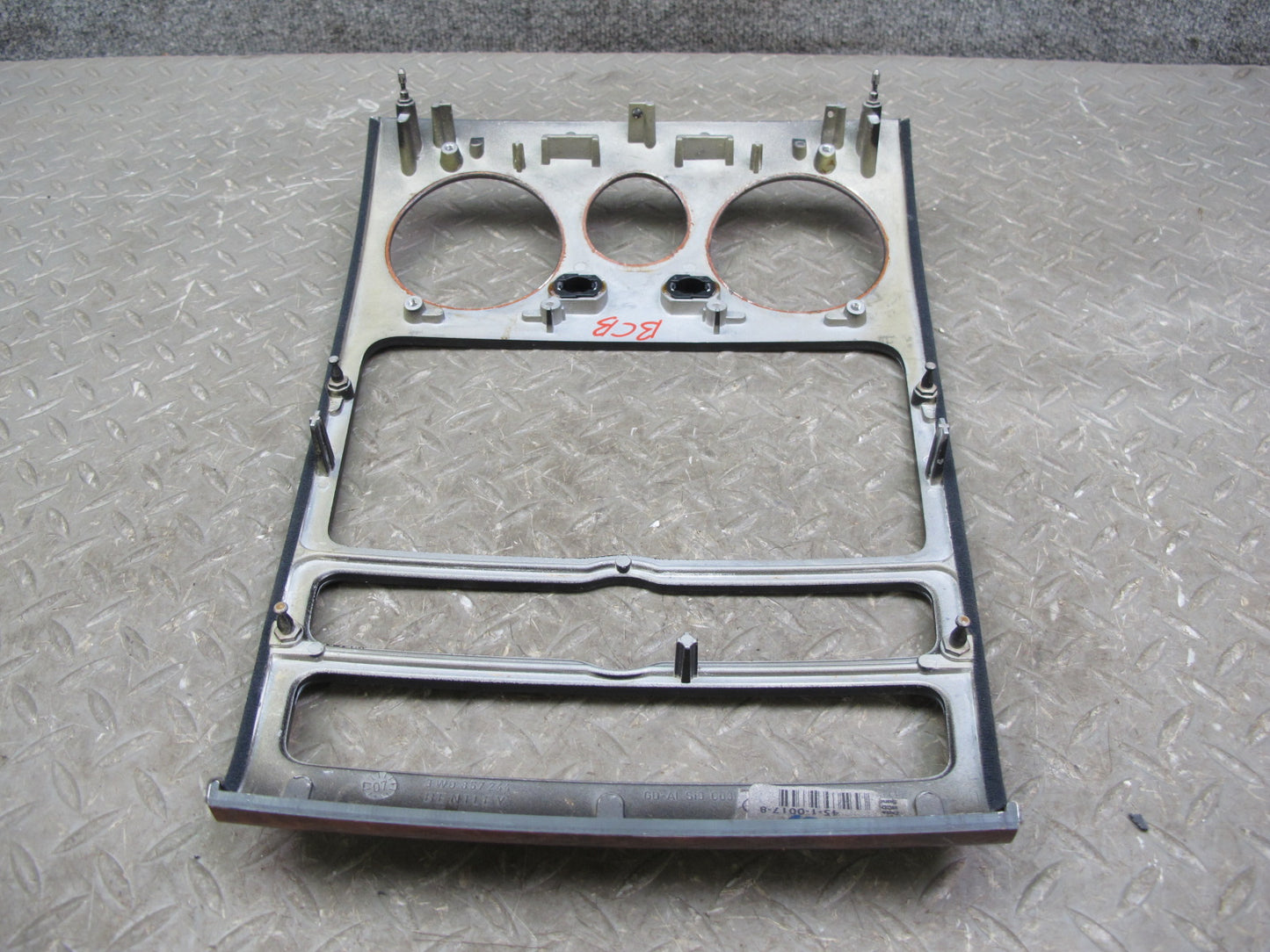 06-12 Bentley Continental Flying Spur Dash Center Radio Wood Trim Bezel Cover