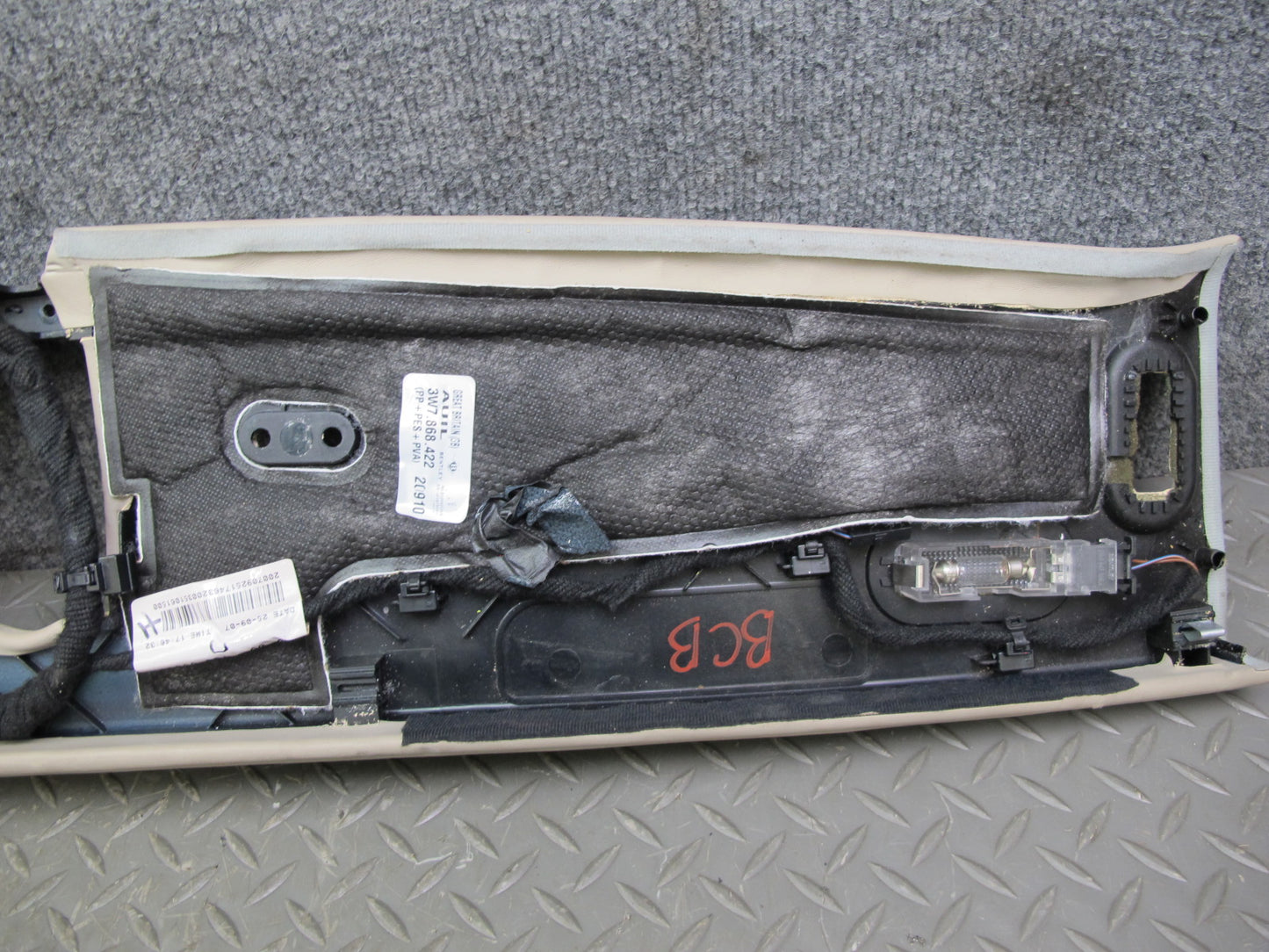 07-10 Bentley Continental GTC Front Upper Headliner Trim Cover Panel