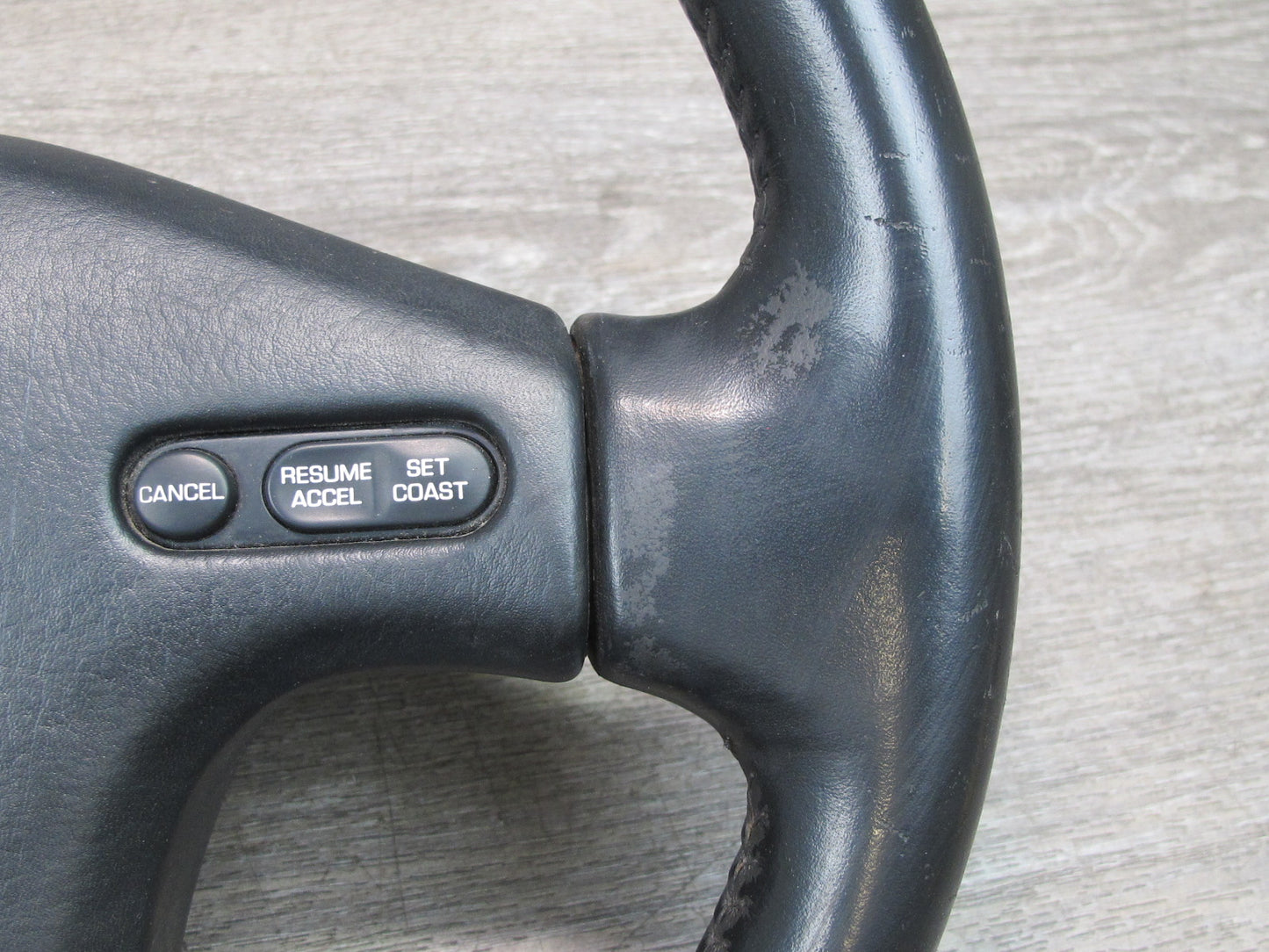 90-93 Nissan 300ZX Z32 NON Turbo Leather Steering w Cruise Switch Black OEM