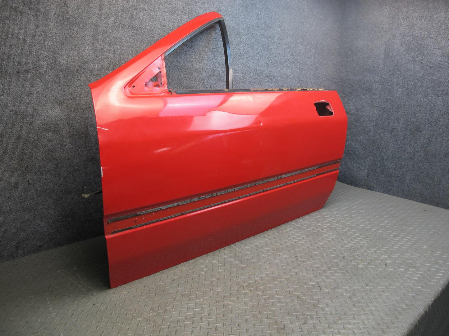 1988 Mazda RX7 Convertible Left Driver Door Shell Panel RED OEM
