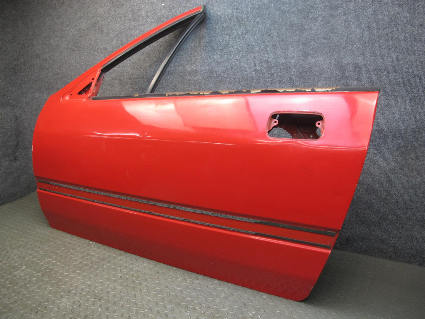 1988 Mazda RX7 Convertible Left Driver Door Shell Panel RED OEM