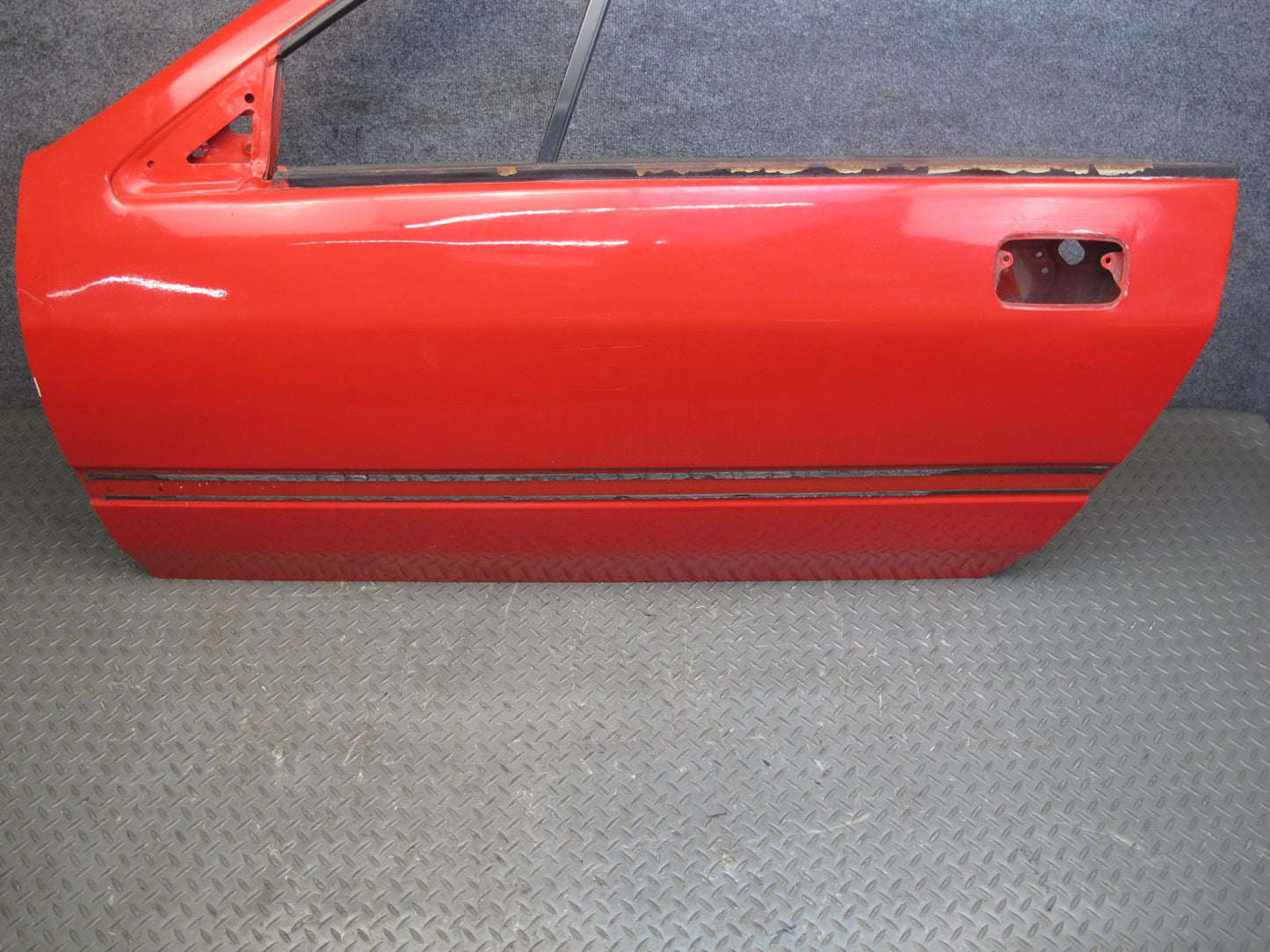 1988 Mazda RX7 Convertible Left Driver Door Shell Panel RED OEM