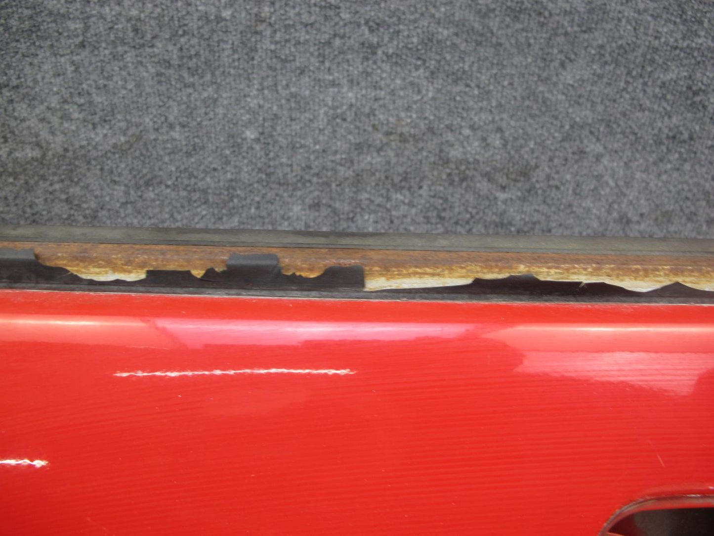 1988 Mazda RX7 Convertible Left Driver Door Shell Panel RED OEM