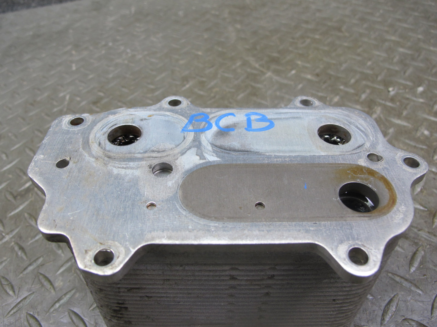 07-10 Bentley Continental GTC GT Engine Oil Cooler Heat Exchanger 07C117037K