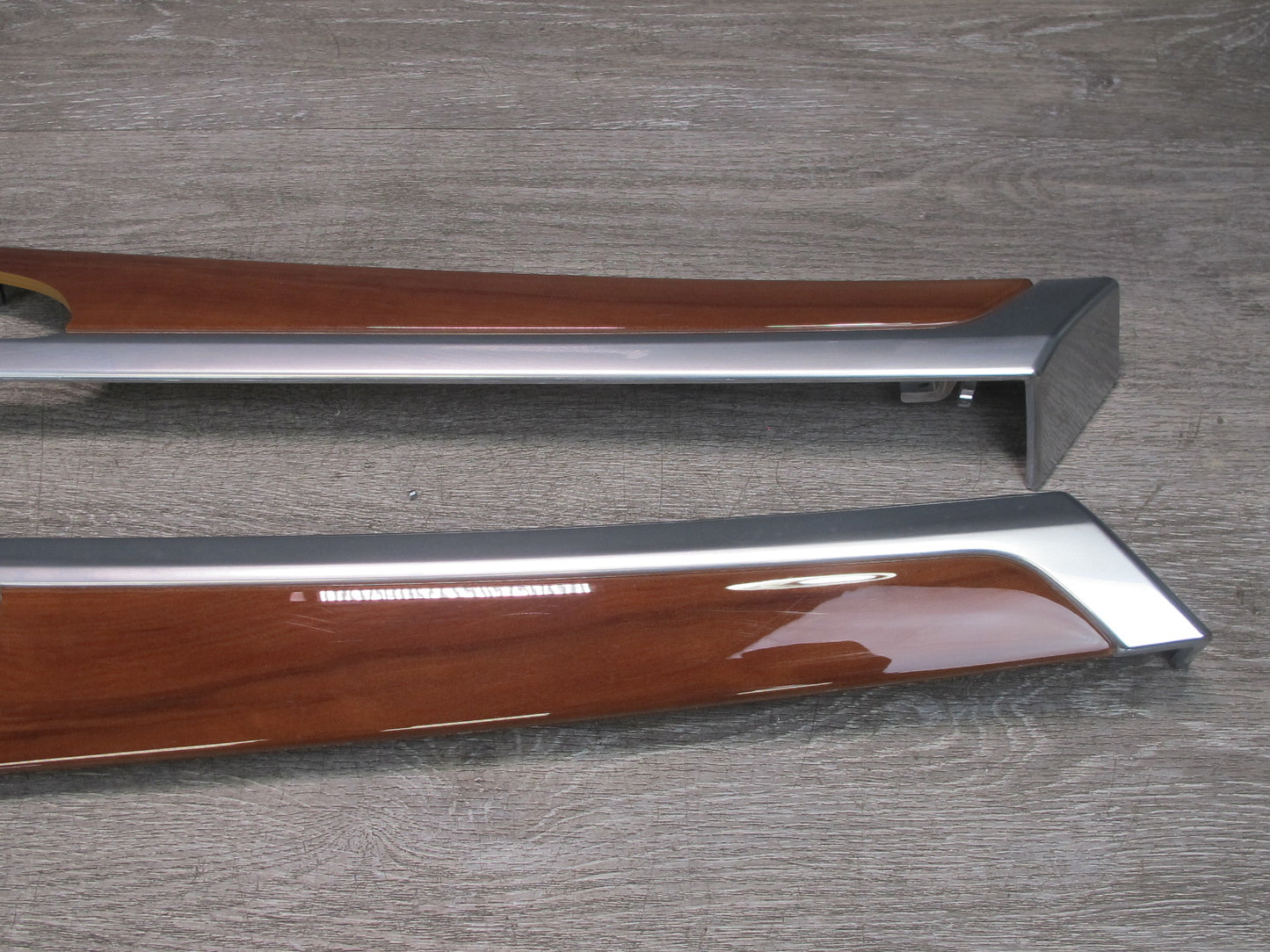 13-16 Porsche Panamera 970 Dash Console Front & Rear Door Panel Trim Wood Set