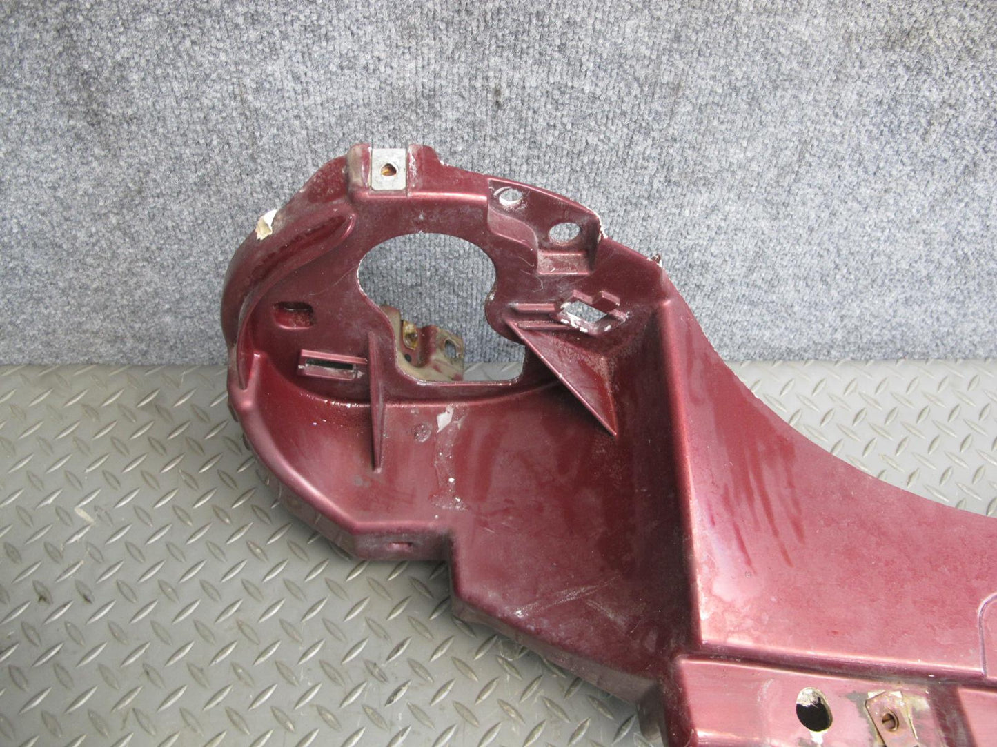 02-05 Ford Thunderbird Front Headlight Header Bracket Mount Panel Maroon OEM