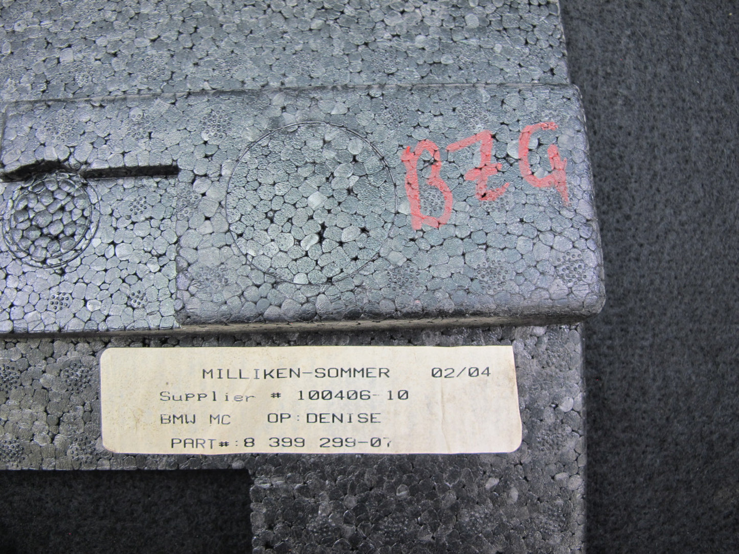 96-02 BMW E36/7 Z3 Roadster Rear Trunk Floor MAT Carpet Cover Gray 8399299 OEM