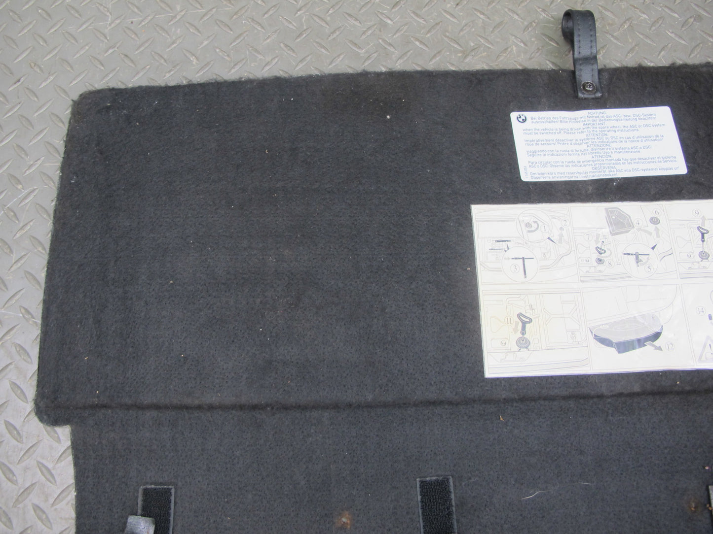 96-02 BMW E36/7 Z3 Roadster Rear Trunk Floor MAT Carpet Cover Gray 8399299 OEM