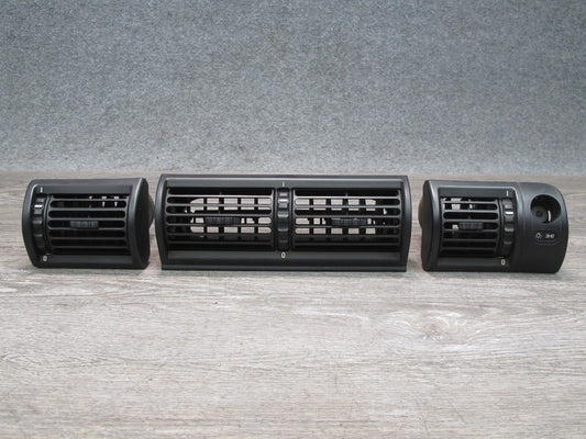 96-02 BMW E36/7 Z3 Set of 3 Dash Dashboard Left Right Center Air Vent Black OEM