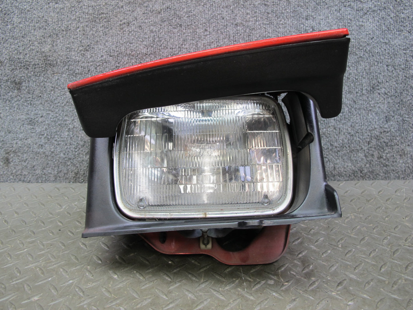 86-91 Mazda RX7 FC3S Front Right POP UP Headlight Lamp Assembly RED OEM