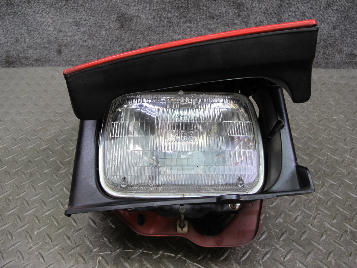 86-91 Mazda RX7 FC3S Front Right POP UP Headlight Lamp Assembly RED OEM