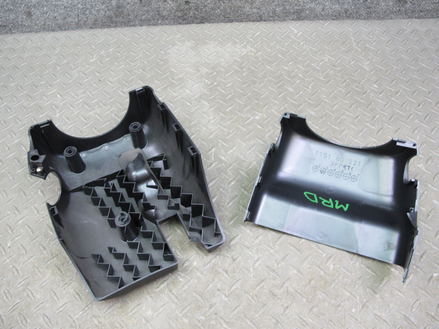 04-11 Mazda RX8 Lower & Upper Steering Column Cover Bezel Trim Black OEM