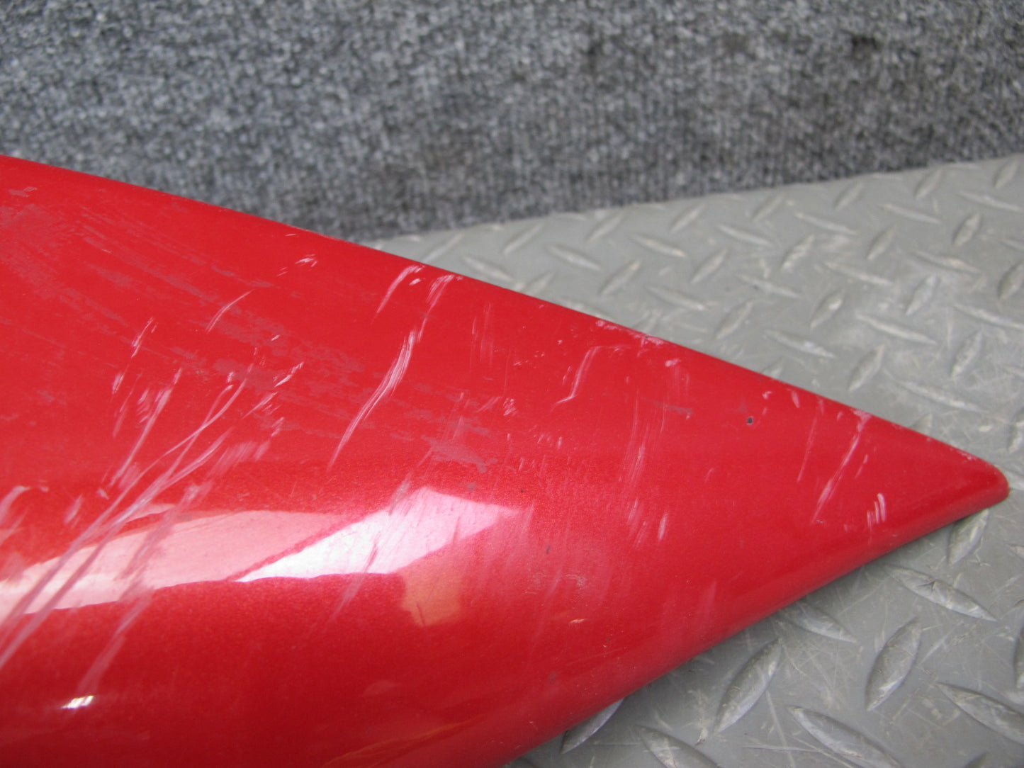04-08 Mazda RX8 Rear Left Driver Side Bumper Lower Molding Panel RED OEM