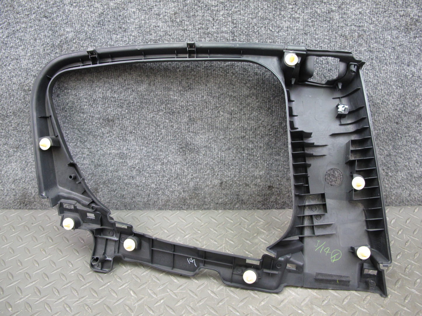 04-11 Mazda RX8 Rear Left Right Side Door Panel Window Frame Panel Set Black OEM