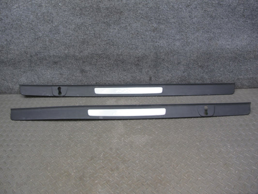 04-11 Mazda RX8 Door Sill Scuff Plate Trim Cover Left & Right Side Set Black OEM