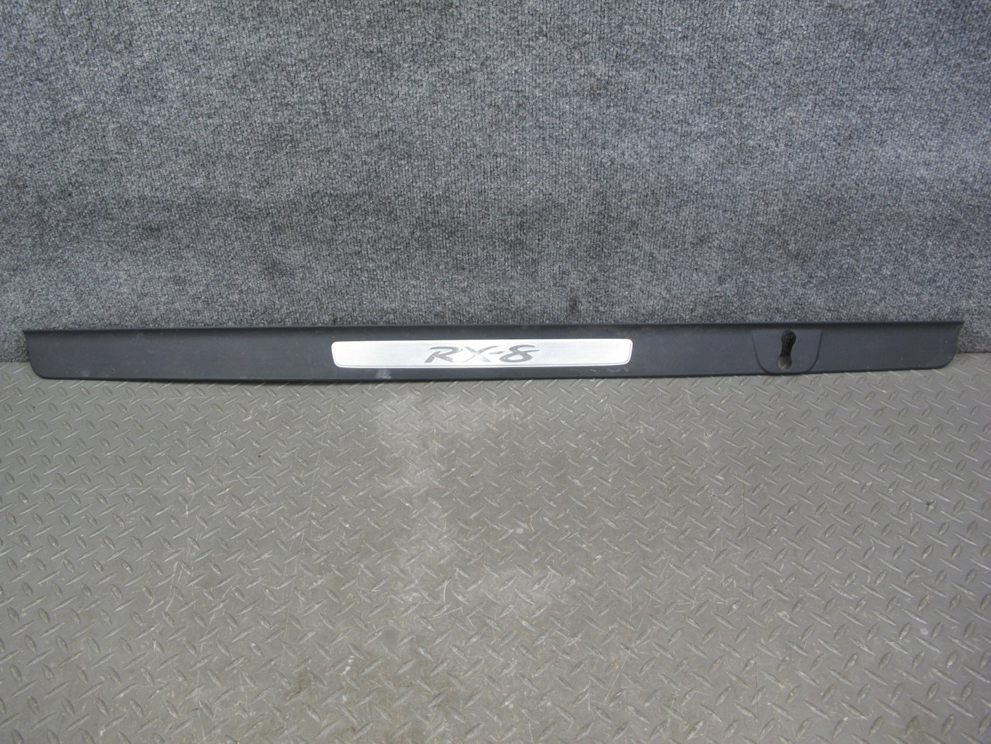 04-11 Mazda RX8 Door Sill Scuff Plate Trim Cover Left & Right Side Set Black OEM