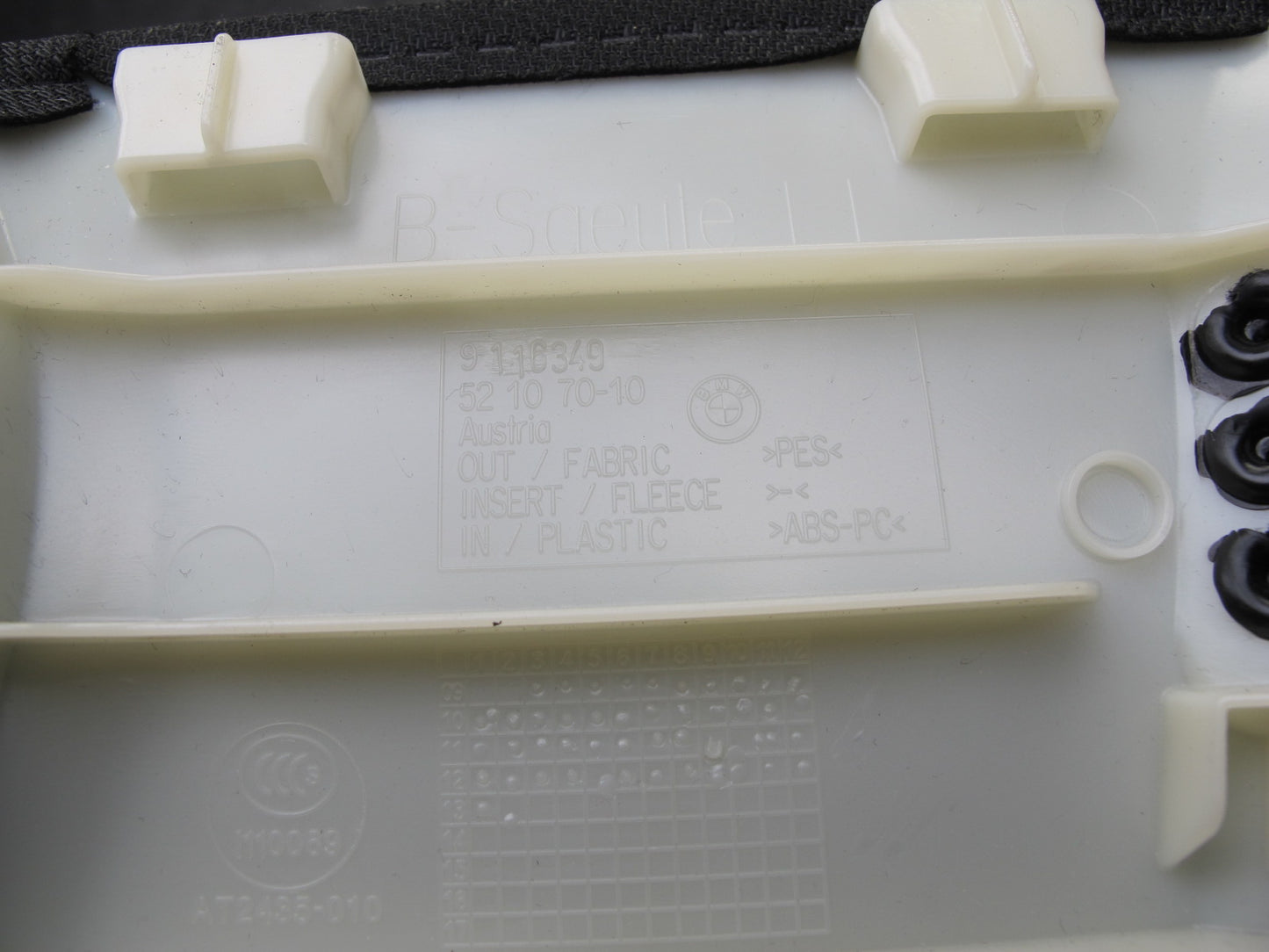 11-16 BMW F10 5-SERIES Set of 2 Center Upper B Pillar Trim Cover Panel OEM