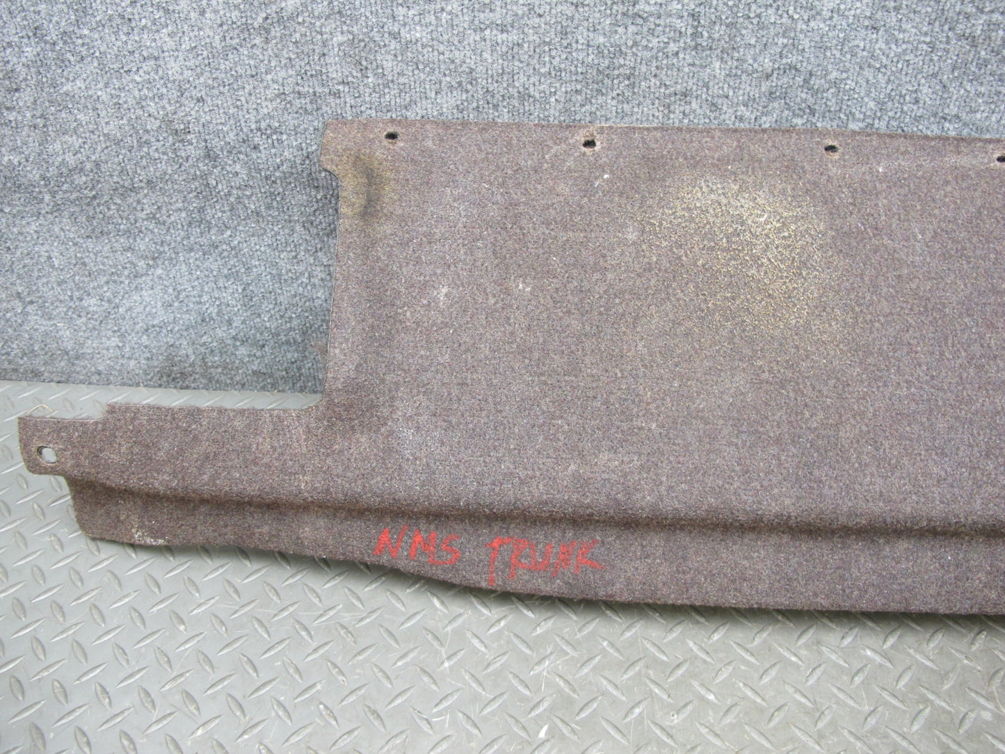 86-91 Mercedes W126 Rear Trunk Lid Carpet Liner Cover OEM