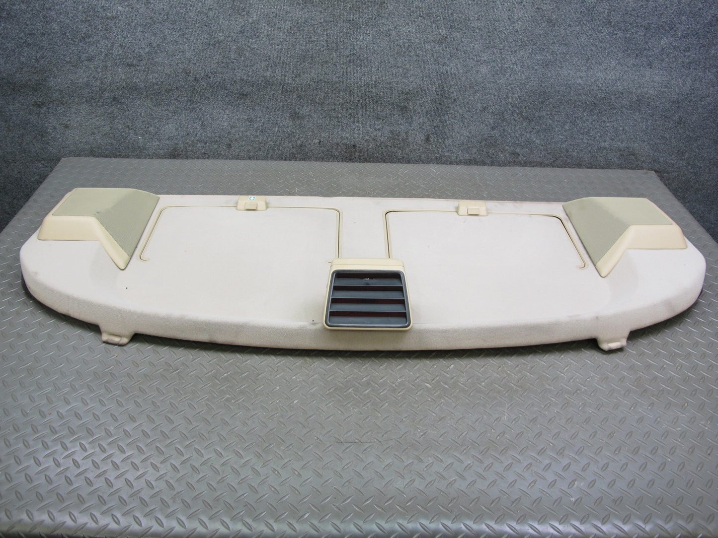 86-91 Mercedes W126 Rear Parcel Shelf Compartment Storage Panel w Brake Light