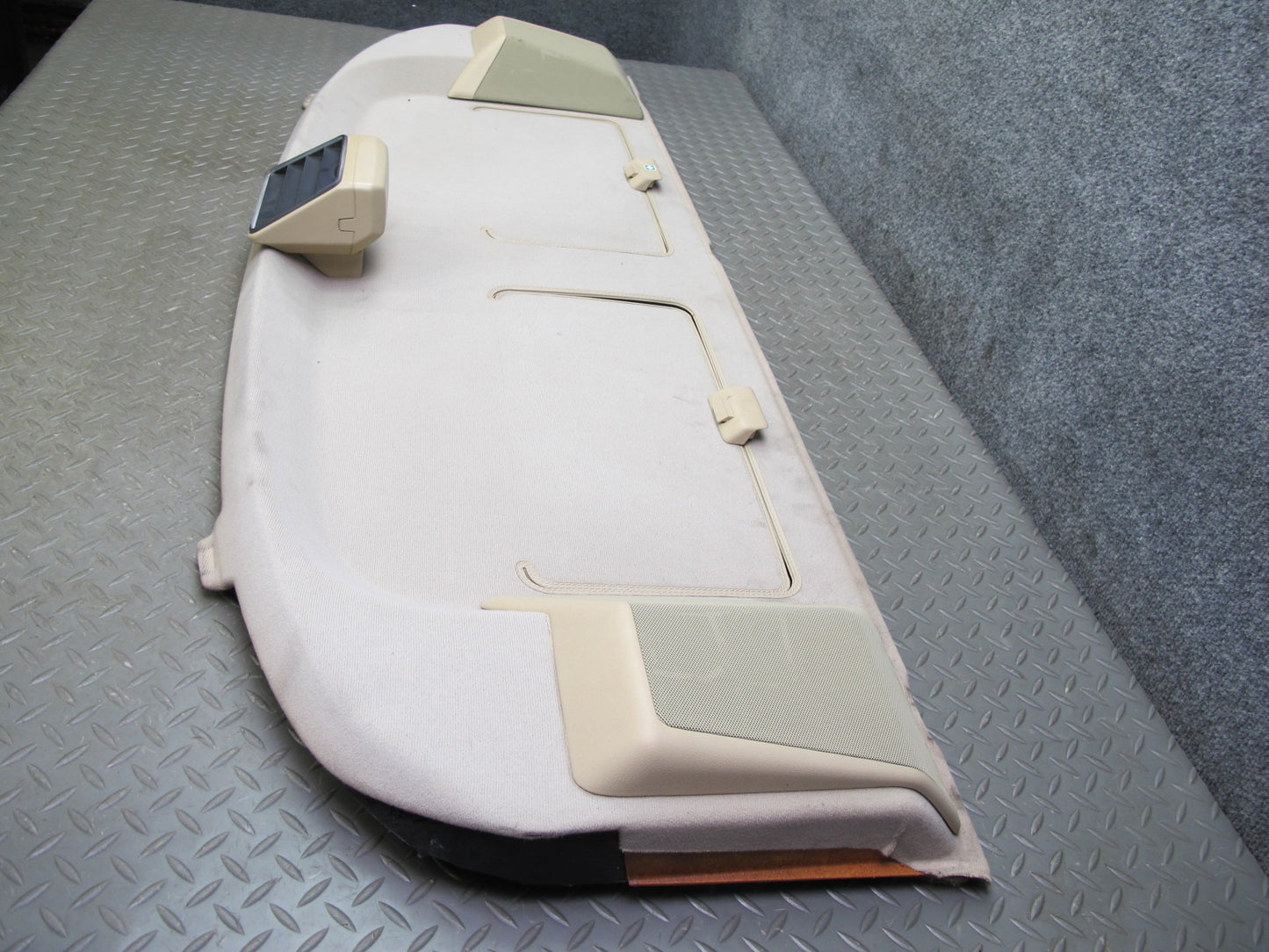 86-91 Mercedes W126 Rear Parcel Shelf Compartment Storage Panel w Brake Light