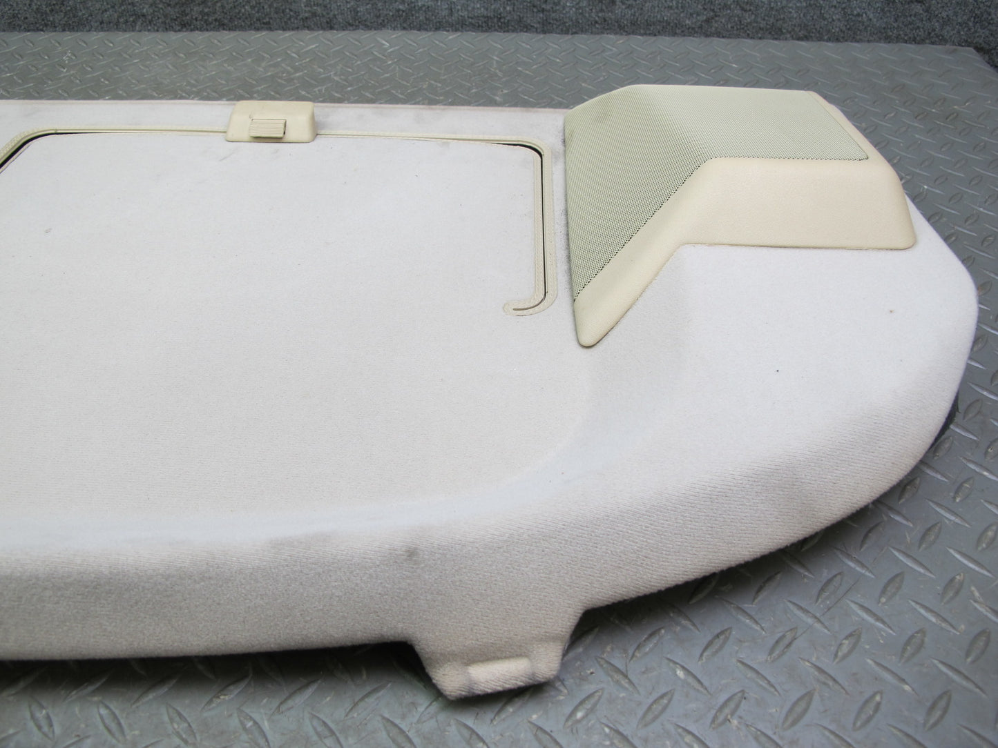 86-91 Mercedes W126 Rear Parcel Shelf Compartment Storage Panel w Brake Light
