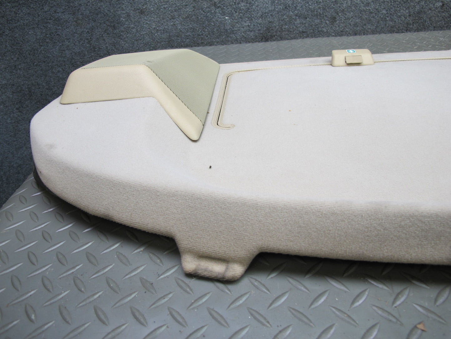 86-91 Mercedes W126 Rear Parcel Shelf Compartment Storage Panel w Brake Light