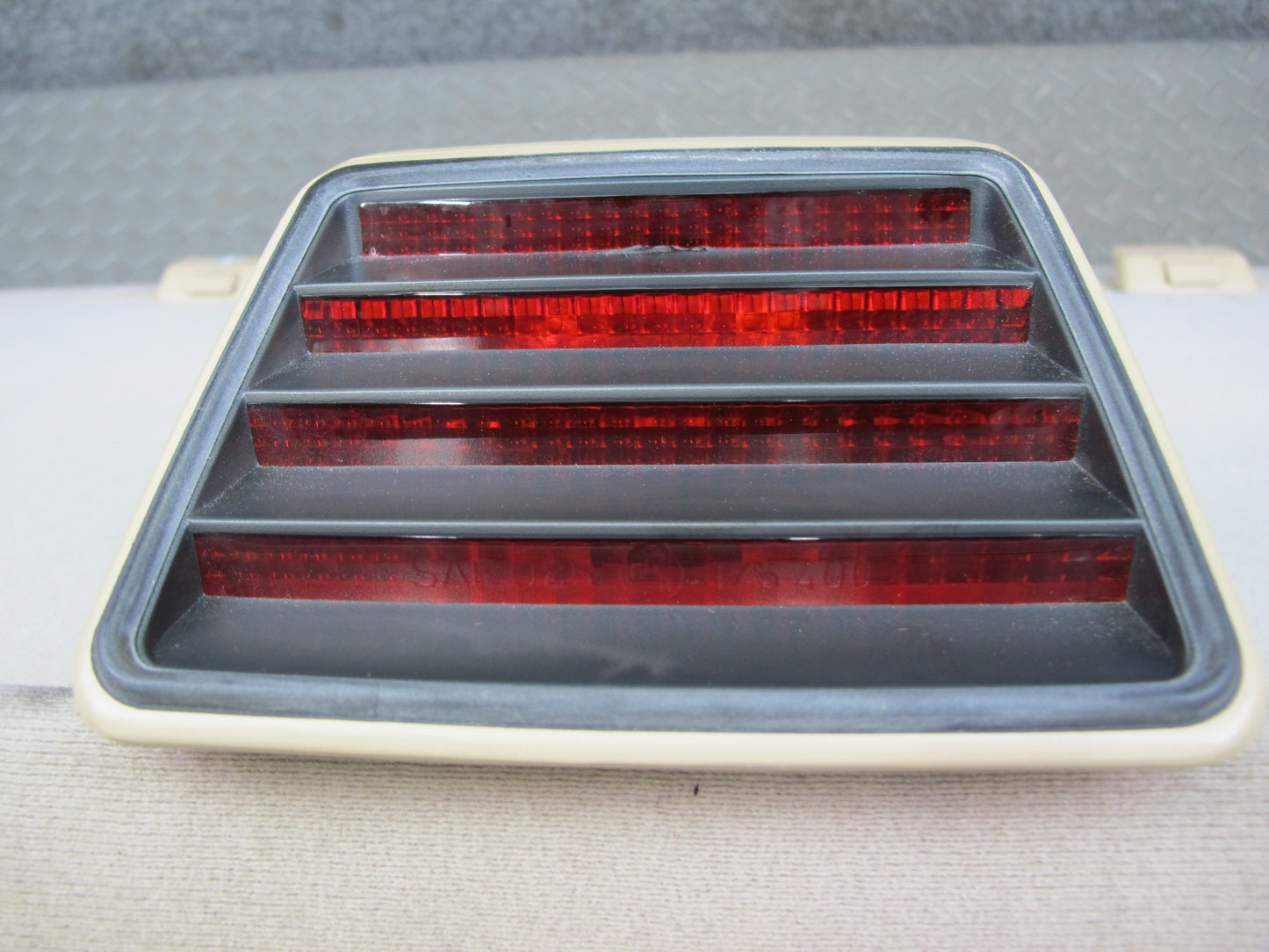 86-91 Mercedes W126 Rear Parcel Shelf Compartment Storage Panel w Brake Light