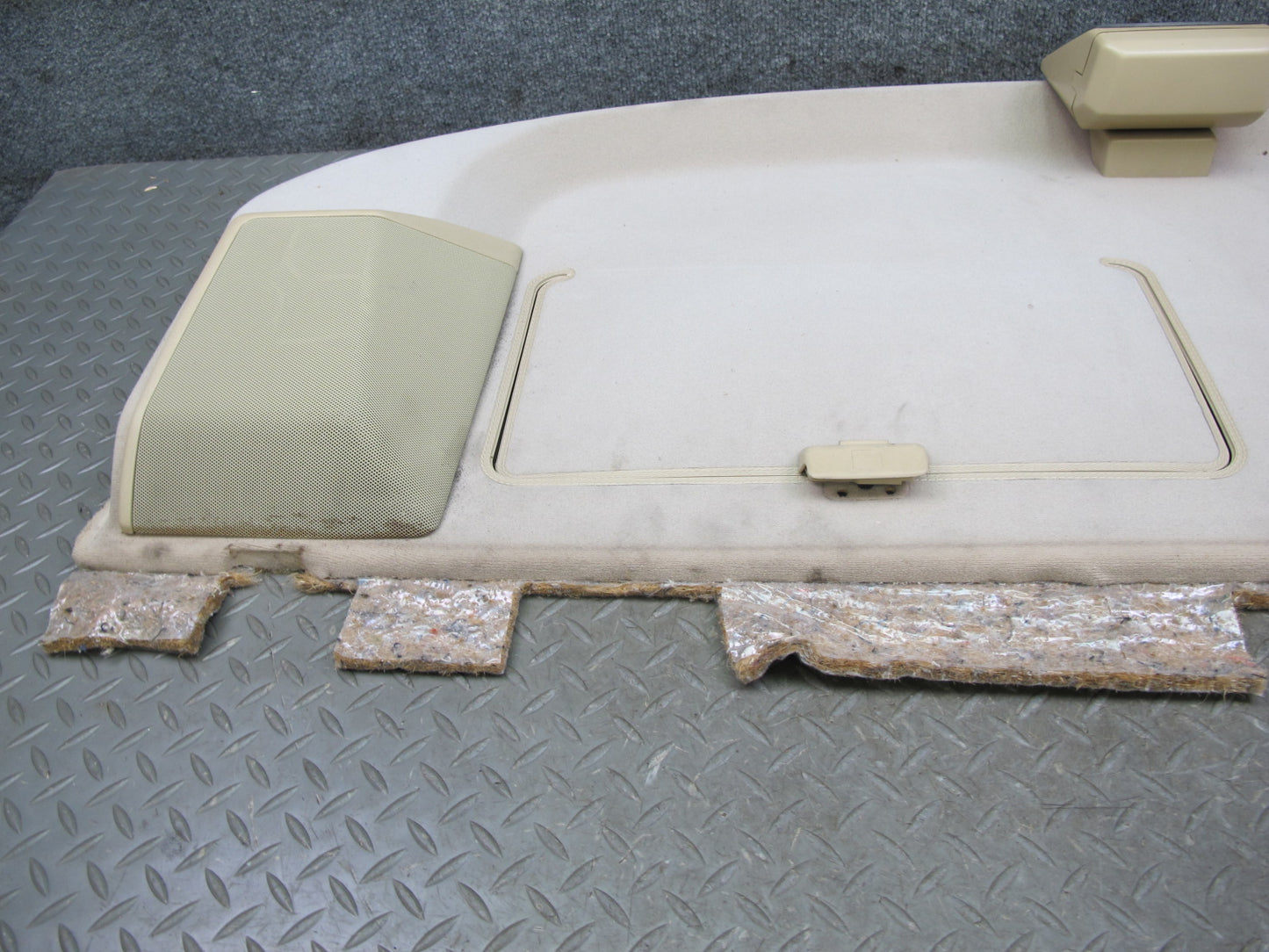 86-91 Mercedes W126 Rear Parcel Shelf Compartment Storage Panel w Brake Light